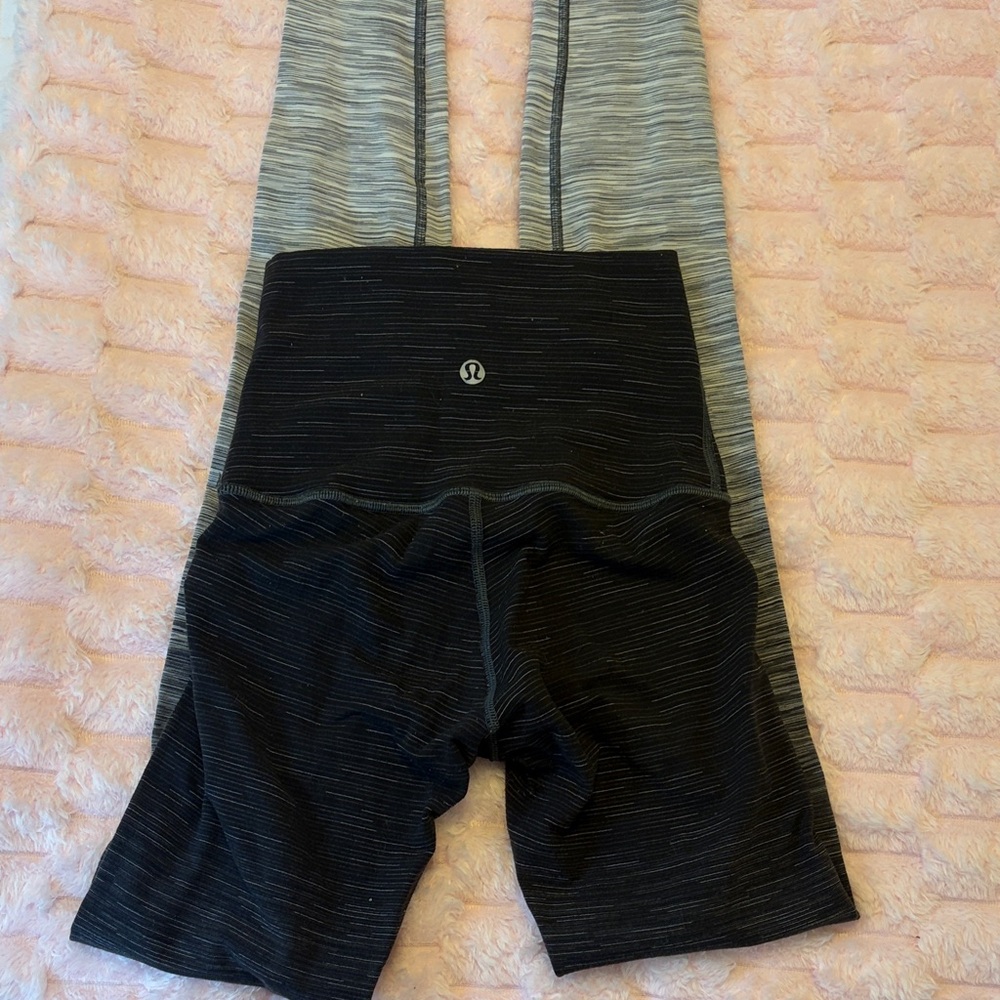 lululemon athletica Black and Gray Leggings